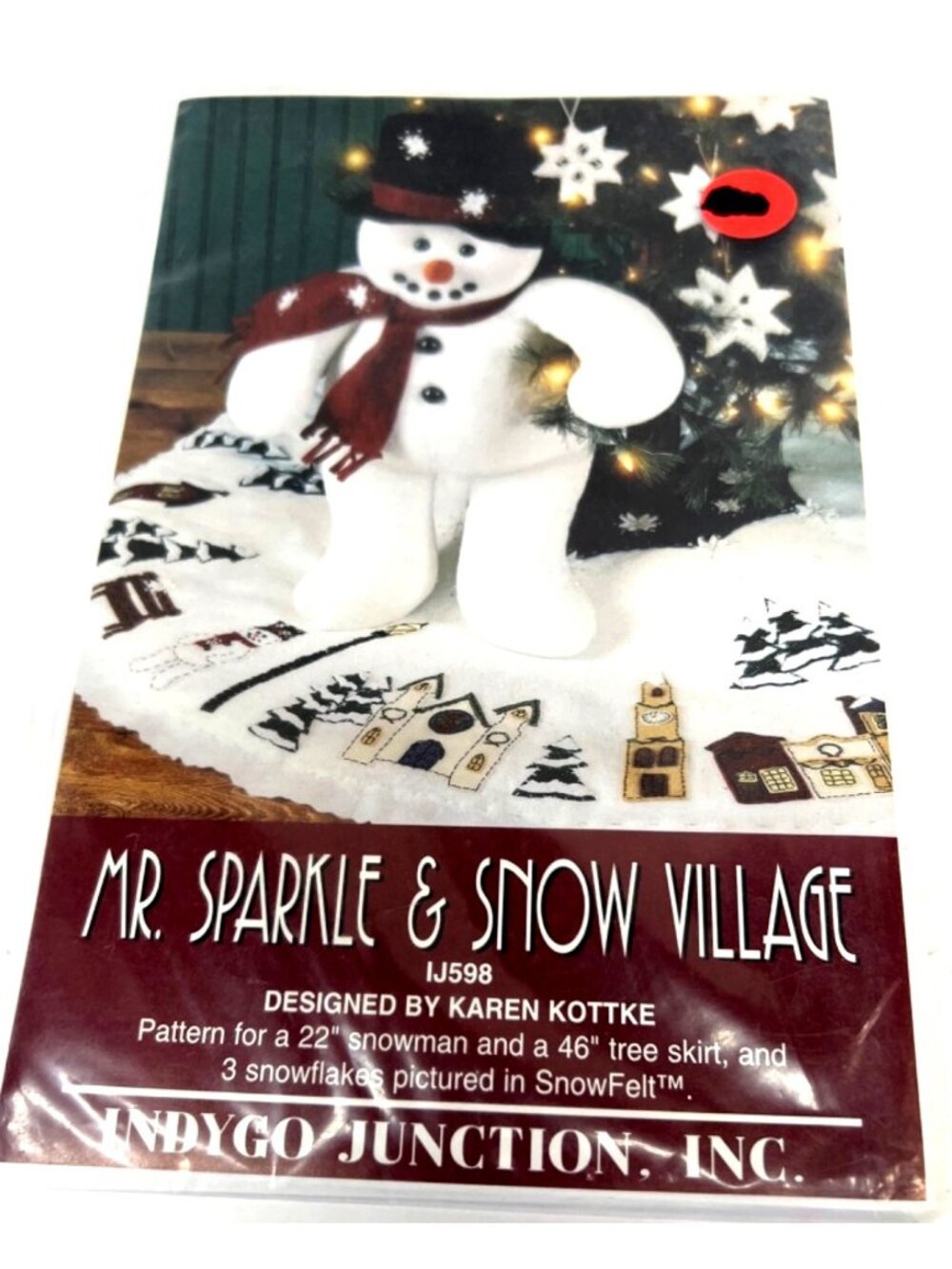 Indigo Junction Mr. Sparkle & Snow Village Pattern Kit For Snowman Tree Skirt &